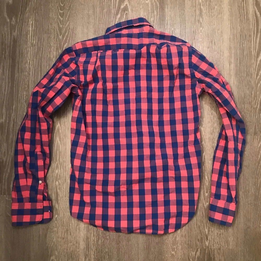 J. Crew Long Sleeve Slim Fit Plaid Flannel Button Down‎ Shirt Men’s Size XS